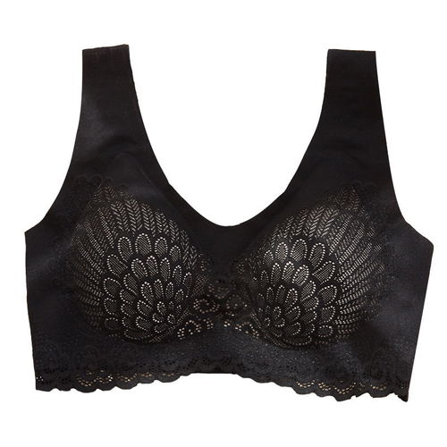 泰國乳膠運動內衣女無鋼圈文胸背心式大胸顯小胸罩美背文胸乳罩