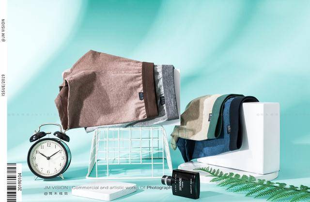 男士內褲內衣創意平鋪攝影 電商視覺營銷的藝術